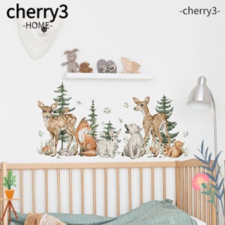 Cherry3 สติกเกอร์ติดผนัง มีกาวในตัว ทนทาน ใช้ซ้ําได้ สําหรับตกแต่งบ้าน ห้องนั่งเล่น