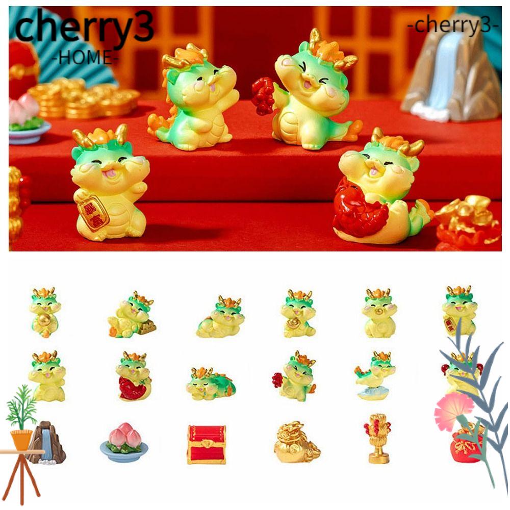 cherry3-รูปปั้นเรซิ่น-รูปมังกร-ของขวัญปีใหม่จีน-สําหรับตกแต่งรถยนต์-2024