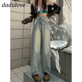 DaDulove💕 New American Ins High Street Washed Tooling Jeans Niche High Waist Wide Leg Pants Large Size Trousers