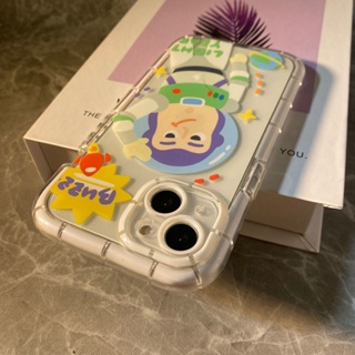 Luminous White Edge Astronaut Phone Case For Iphone 11 12 Cartoon 13promax Soft XR Drop-Resistant