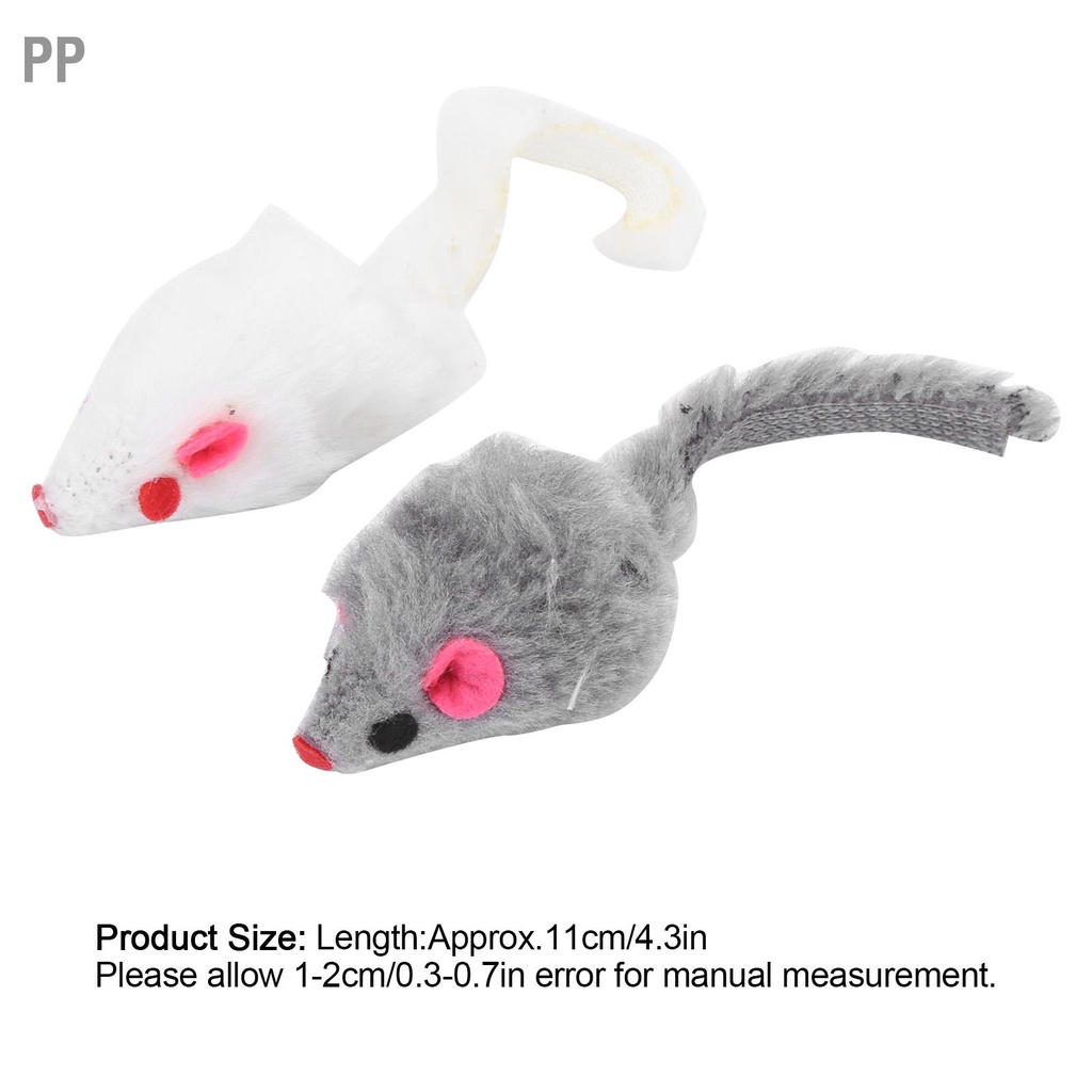 pp-12-pack-cat-mouse-toy-furry-interactive-play-สำหรับแมวในร่มและลูกแมว