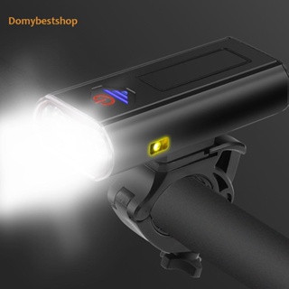 [Domybestshop.th] ไฟหน้าจักรยาน Type-C ชาร์จ USB กันฝน สําหรับจักรยานเสือภูเขา ✨