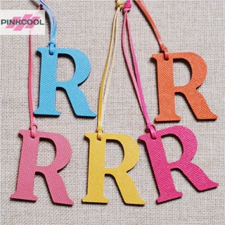 Pinkcool พวงกุญแจหนัง จี้ตัวอักษร R ของขวัญวันเกิด สําหรับผู้หญิง