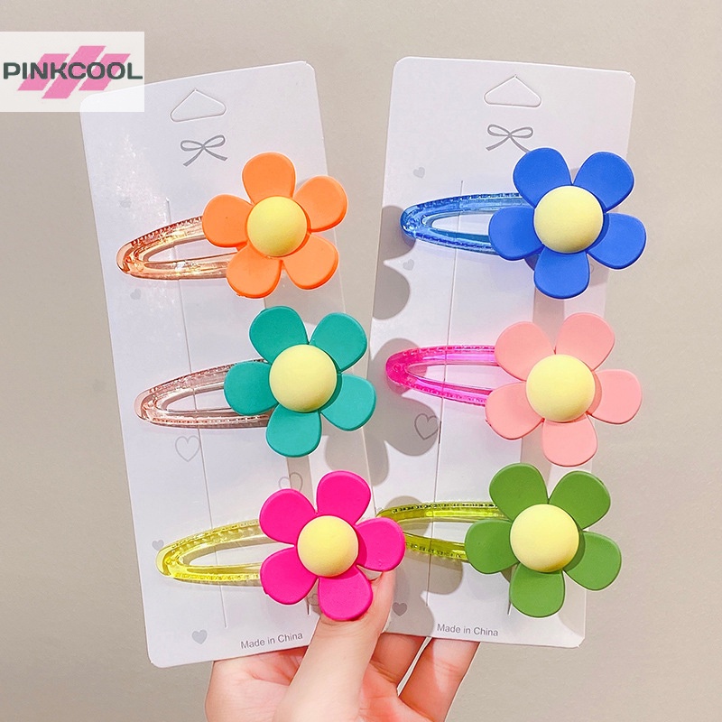 pinkcool-กิ๊บติดผม-รูปดอกไม้-สีแคนดี้-สําหรับผู้หญิง-ขายดี