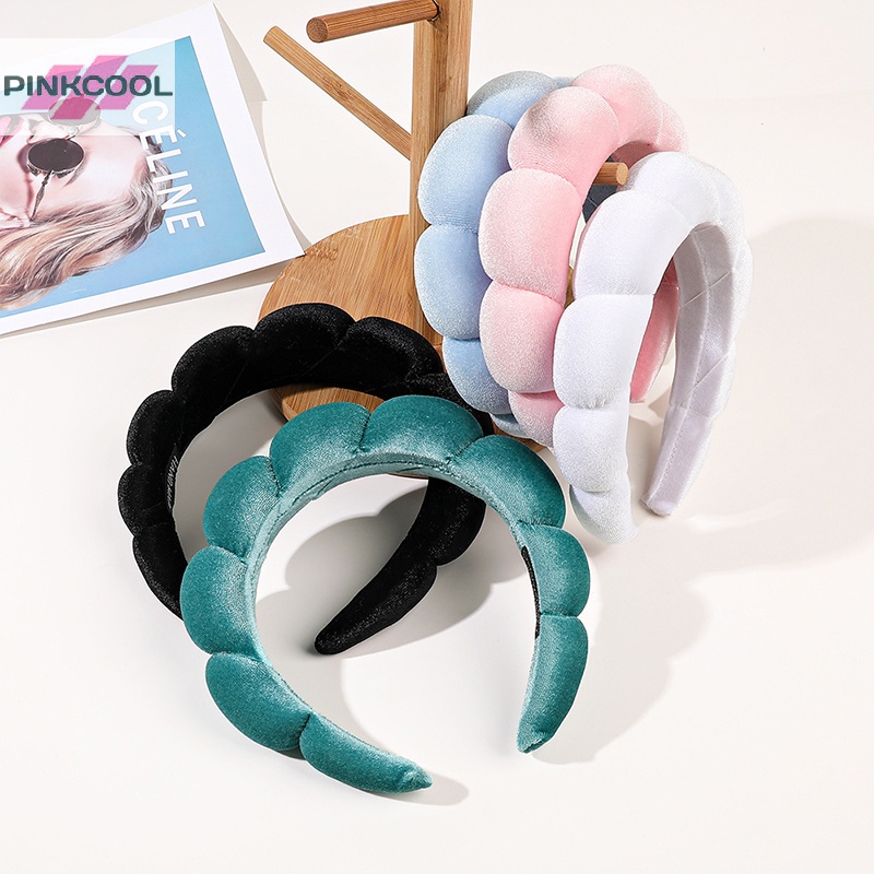 pinkcool-ที่คาดผม-เรียบง่าย-เครื่องประดับผม-สําหรับล้างหน้า-ที่คาดผม-ผ้าที่มีสีสัน-ที่คาดผม-สปา-ที่คาดผม-แต่งหน้า-ที่คาดผม-ขายดี