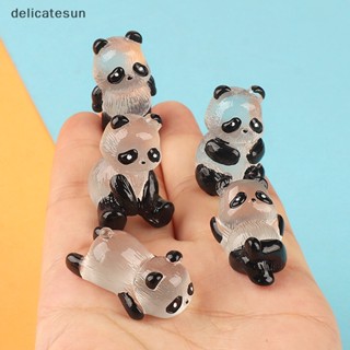 Delicatesun พวงกุญแจ จี้การ์ตูนแพนด้า 3D เรืองแสง ขนาดเล็ก สร้างสรรค์ 1 ชิ้น