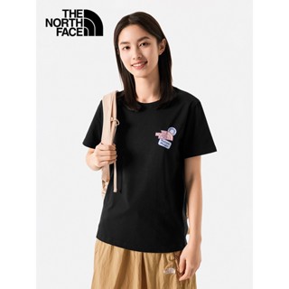 เสื้อยืดผ้าฝ้ายพิมพ์ลายขายดี The North Face เสื้อยืด แขนสั้น สําหรับผู้หญิง กลางแจ้ง สะดวกสบายและระบายอากาศ ใหม่