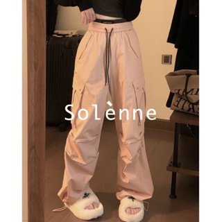 Solenne  กางเกงขายาว คาร์โก้ กางเกง ย้อนยุค 2023 NEW fashion สวย ทันสมัย Stylish A23L0FM 36Z230909