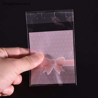 [Brightnessdin1] ถุงกระดาษแก้วใส่ขนมคุกกี้ มีกาวในตัว สไตล์บูติก สําหรับงานแต่งงาน 100 ชิ้น