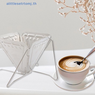 Alittlese ที่วางดริปกาแฟ แบบสเตนเลส พับได้ ใช้ซ้ําได้ สําหรับตั้งแคมป์ เดินป่า บาร์บีคิว ชา กาแฟ