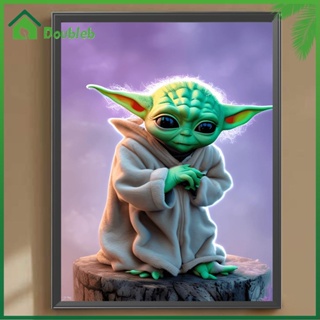 【Doub X ✮】ภาพวาดปักเพชร ทรงกลม ลาย Yoda 5D DIY สําหรับตกแต่งบ้าน ✮