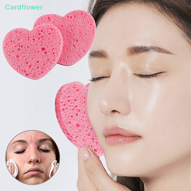 lt-cardflower-gt-แผ่นฟองน้ํา-นวดหน้า-สปา-เซลลูโลส-ดอกไม้-หัวใจ-ธรรมชาติ-ลดราคา-10-ชิ้น