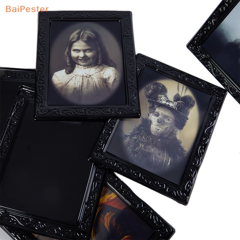 baipester-กรอบรูป-รูปผี-3d-เปลี่ยนได้-สําหรับตกแต่งบ้านผีสิง-ปาร์ตี้ฮาโลวีน