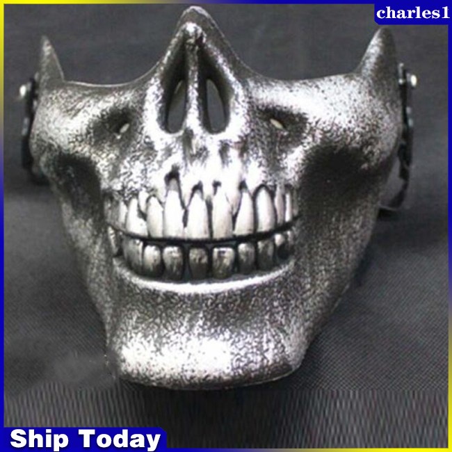 charles-cool-skull-cs-หน้ากากป้องกันใบหน้า-แบบเต็มใบหน้า-สําหรับขี่จักรยานยนต์-เกมกลางแจ้ง
