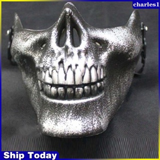 Charles Cool Skull CS หน้ากากป้องกันใบหน้า แบบเต็มใบหน้า สําหรับขี่จักรยานยนต์ เกมกลางแจ้ง