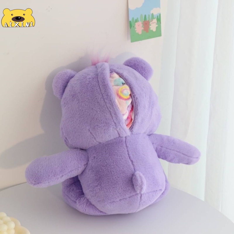 2in1-care-bear-หมอนผ้าห่ม-ตุ๊กตาหมีแคร์แบร์-ตุ๊กตาหมีแคร์แบร์-สีรุ้ง-45-65-ซม-ของเล่นสําหรับเด็ก-ของขวัญคริสต์มาส