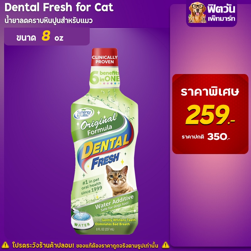 dental-fresh-for-cat-น้ำยาดูแลช่องปาก-สูตรกำจัดกลิ่นปาก-ขนาด-8oz