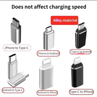 Atowin อะแดปเตอร์แปลงสายชาร์จ Micro Android เป็น Type-C IOS สําหรับ iPhone USB C Micro USB