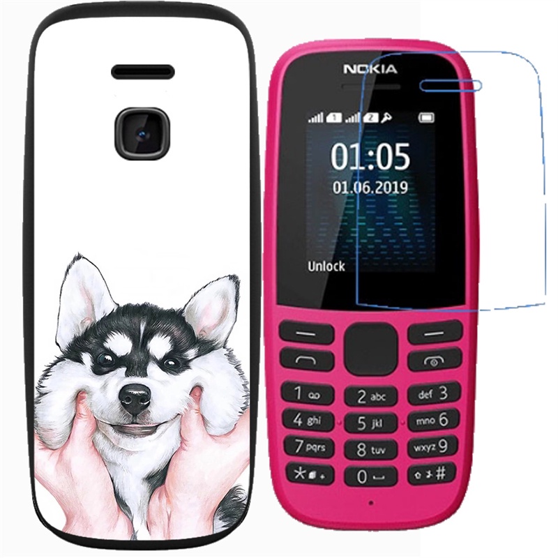 nokia-105-2017-105-2019-เคสซิลิโคน-tpu-นิ่ม-ปิดด้านหลัง-พร้อมฟิล์มกันรอยหน้าจอ-ป้องกันการระเบิดนาโน-ไม่ใช่กระจกนิรภัย