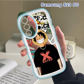 สําหรับ Samsung Galaxy S23 Ultra S23 Plus S23 5G เคสโทรศัพท์มือถือ แบบนิ่ม ลายการ์ตูนลูฟี่ กันกระแทก ป้องกันกล้อง