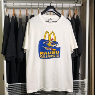Autismssoldschool เสื้อยืดแขนสั้น ทรงหลวม ลายการ์ตูนสเก็ตบอร์ด McDonalds สไตล์วินเทจ ฮาราจูกุ หรูหรา สําหรับคู่รัก