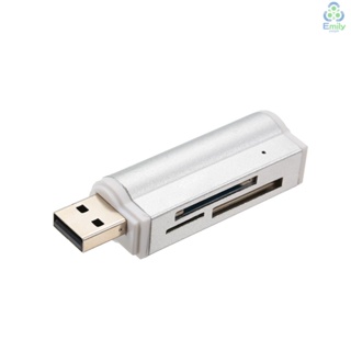 All in One เครื่องอ่านการ์ด USB 2.0 ขนาดเล็ก แบบพกพา สําหรับ SD SD TF Ms Duo Micro Ms(M2) Ms Pro Duo[19][มาใหม่]