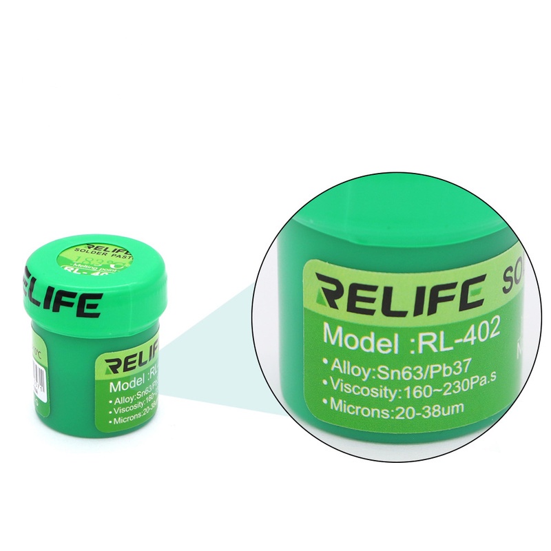 บัดกรี-relife-rl-400-rl-401-rl-402-rl-403-sn63-pb67-183-ฟลักซ์อุณหภูมิปานกลาง-20-กรัม-30-กรัม-35-กรัม-40-กรัม-สําหรับซ่อมแซมเครื่องเชื่อม-bga-smt