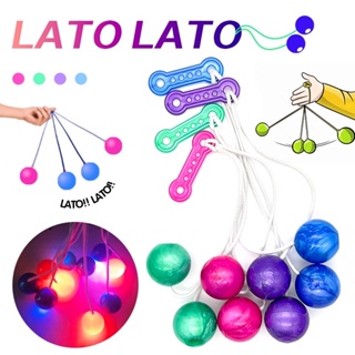 ของเล่นลูกบอล Lato Lato Old School Games bola Tek Tek Latto Latto สําหรับเด็ก
