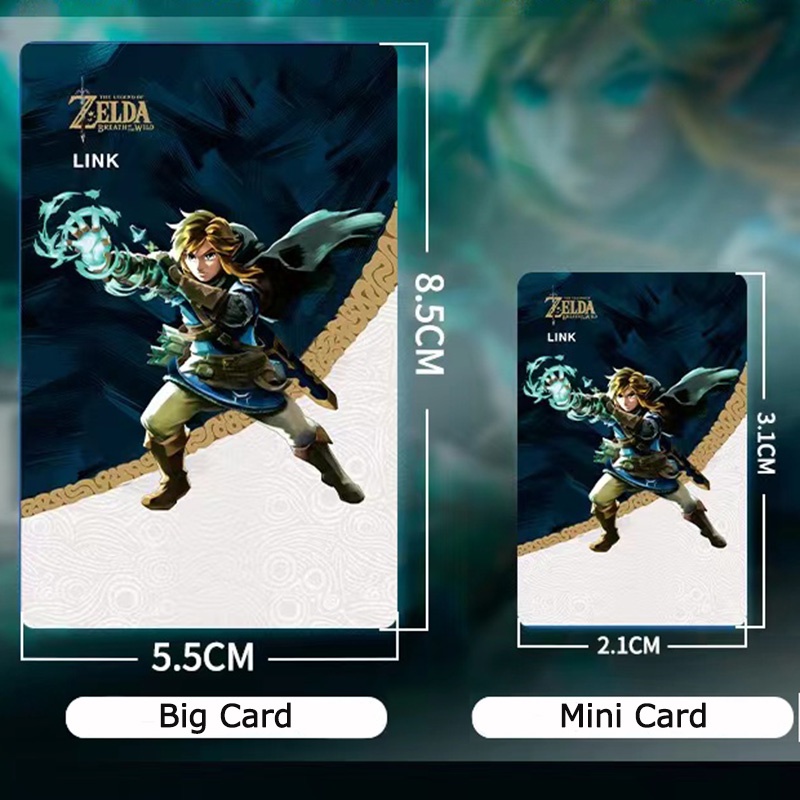 ภาพที่ให้รายละเอียดเกี่ยวกับ การ์ดเชื่อมต่อเกม the Legend of Zelda Tears of the Kingdom Link Amiibo สําหรับ Nintendo Switch & Switch Oled / Lite