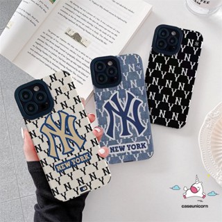 เคสโทรศัพท์มือถือหนัง ซิลิโคนนิ่ม Tpu กันกระแทก ลายแบรนด์ NY หรูหรา สําหรับ iPhone 11 14 12 13 Pro MAX 7Plus 8Plus 7 8 Plus XR X XS MAX