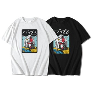 เสื้อยืด GUNDAM แขนสั้นคอกลม Cotton 100% สกรีนลาย