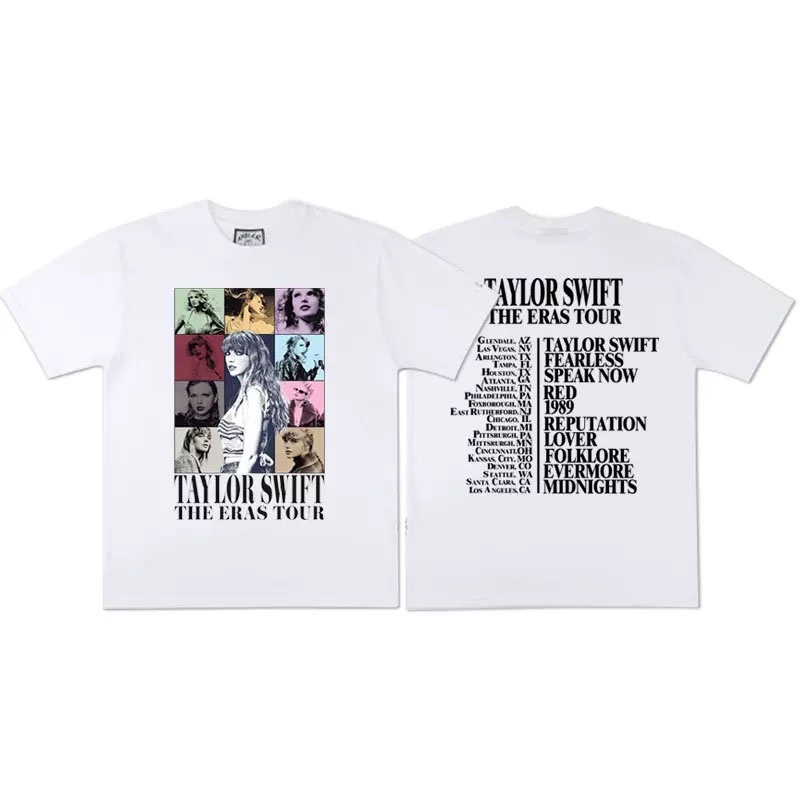 ใหม่-เสื้อยืดลําลอง-ผ้าฝ้าย-แขนสั้น-คอกลม-ทรงหลวม-ลาย-taylor-swift-the-eras-tour-concert-สไตล์เกาหลี-ฮาราจูกุ-พลัสไซซ์