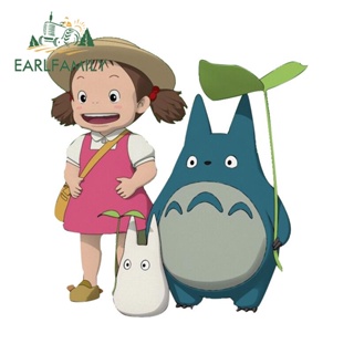 Earlfamily สติกเกอร์ ลายการ์ตูน Totoro Aquaflask 13 ซม. x 12.2 ซม. สําหรับตกแต่งรถยนต์ รถจักรยานยนต์ แล็ปท็อป