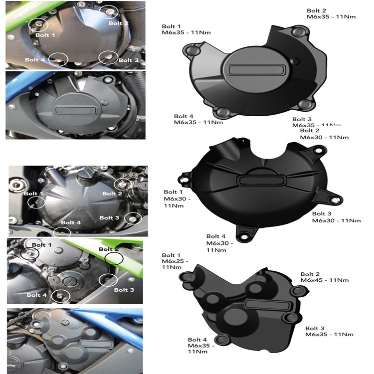 ขายดี-พร้อมส่ง-ฝาครอบเครื่องยนต์-ด้านข้าง-กันกระแทก-สําหรับ-kawasaki-ninja-ninja-zx6r-636