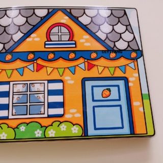ของเล่น DIY ทำด้วยมือที่ได้รับความนิยมไปทั่วโลก บ้านพี่น้องกระต่าย ตุ๊กตากระดาษสอนเช้า Montessori เงียบหนังสือ เกมปริศนาบ้าน