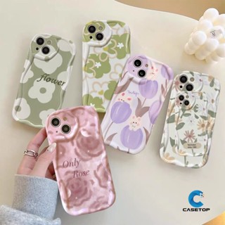 เคสโทรศัพท์มือถือ ขอบโค้ง ลายดอกเดซี่ ดอกทิวลิป 3D สีชมพู แวววาว สําหรับ Oppo A57 A5s A3s A53 2020 A54 A5 A17K A77S A7 A1K A12 A55 A16s A15s A9 A15 A77 A16 A17