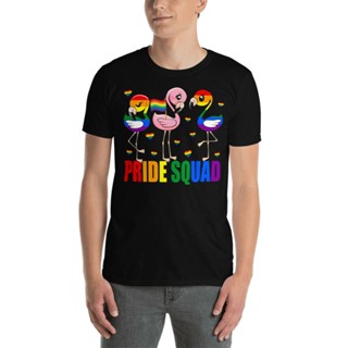 S-5XL เสื้อขาว - ขายสูงความภาคภูมิใจทีมเย็นสายรุ้งสามสีชมพูฟลามิงโก LGBT เกย์ความภาคภูมิใจเสื้อยืดS-5XL