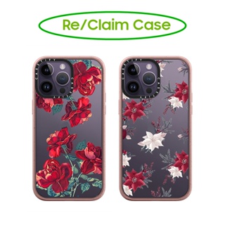 Casetify เคสแข็ง ลายดอกกุหลาบสีแดง สําหรับ iPhone 11 12 13 14 Pro Max
