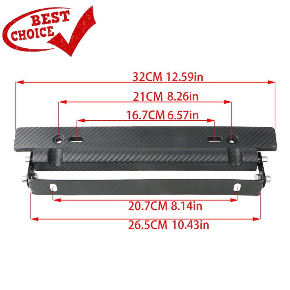 แผ่นป้ายทะเบียนแบบปรับได้อุปกรณ์เสริมในรถยนต์สากลรถป้ายทะเบียนด้านหน้าติดยึดแผ่นป้ายทะเบียนกันชนหน้า
