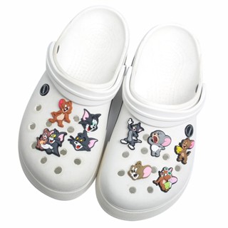 อุปกรณ์เสริม จี้การ์ตูนหนู Jibitz Crocs Cat Animal Jibbits Tom and Jerry Jibits สําหรับเด็ก