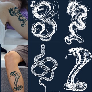 【Magic Tattoo】สติกเกอร์รอยสักชั่วคราว ลายมังกร กันน้ํา ติดทนนาน 15 วัน