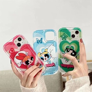เคสโทรศัพท์มือถือแบบนิ่ม TPU ใส กันกระแทก ลายพาวเวอร์พัฟฟ์เกิร์ลน่ารัก สําหรับ Samsung Galaxy A52 A72 A23 A33 A53 A73 A14 A34 A54 5G A32 A13 A51 A71 4G