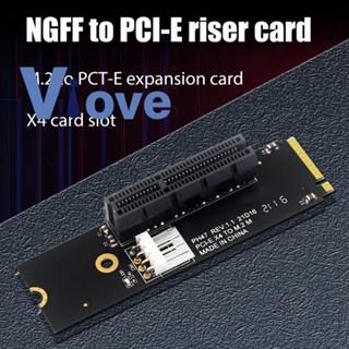 อะแดปเตอร์การ์ดไรเซอร์ NGFF M.2 เป็น PCI-E 4X M2 M Key เป็น PCIe X4 พร้อมไฟแสดงสถานะ LED SATA สําหรับขุดบิตคอยน์