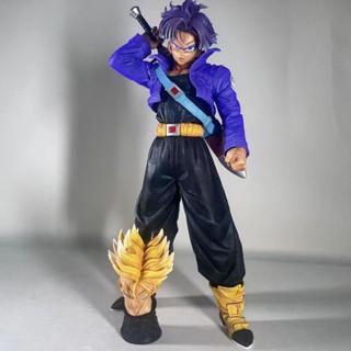 [New product in stock] High quality edition Dragon Ball GK trance Super Saiyan double-headed carving large hand-made model decoration gift AUNX