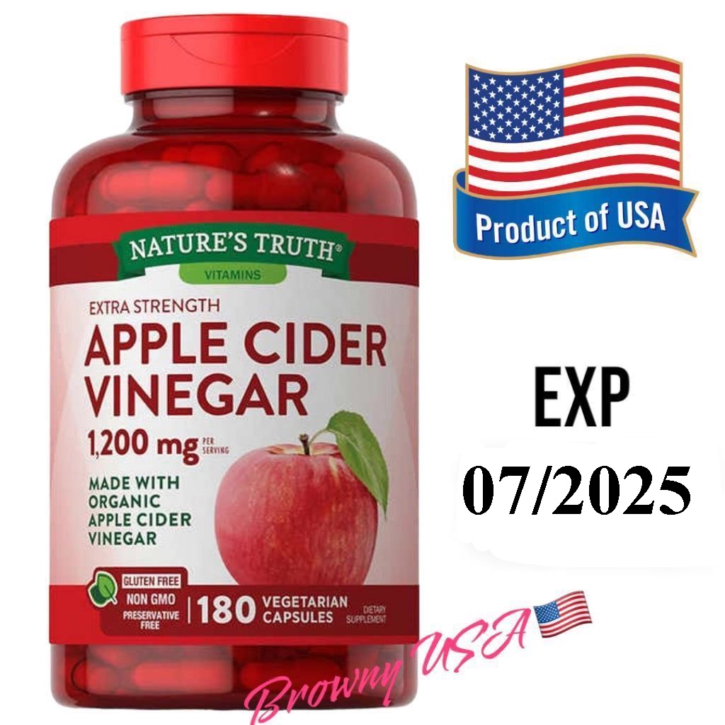 Nature's Truth Apple Cider Vinegar 1200 mg 180 Capsules Shopee Thailand