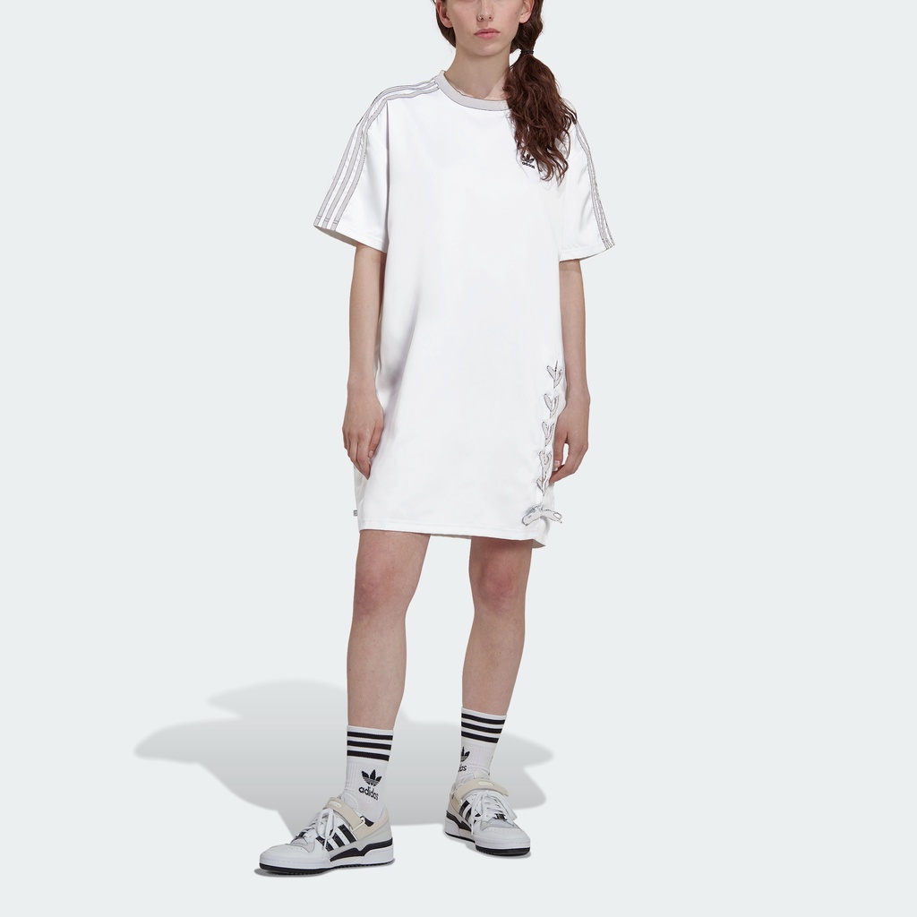 adidas-ไลฟ์สไตล์-ชุดกระโปรงเสื้อยืดร้อยเชือก-always-original-ผู้หญิง-สีขาว-hk5080