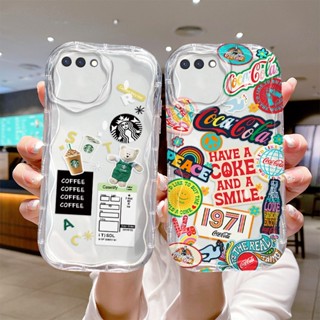 เคสโทรศัพท์มือถือแบบใส กันกระแทก ลายครีม สําหรับ oppo a1 realme c2