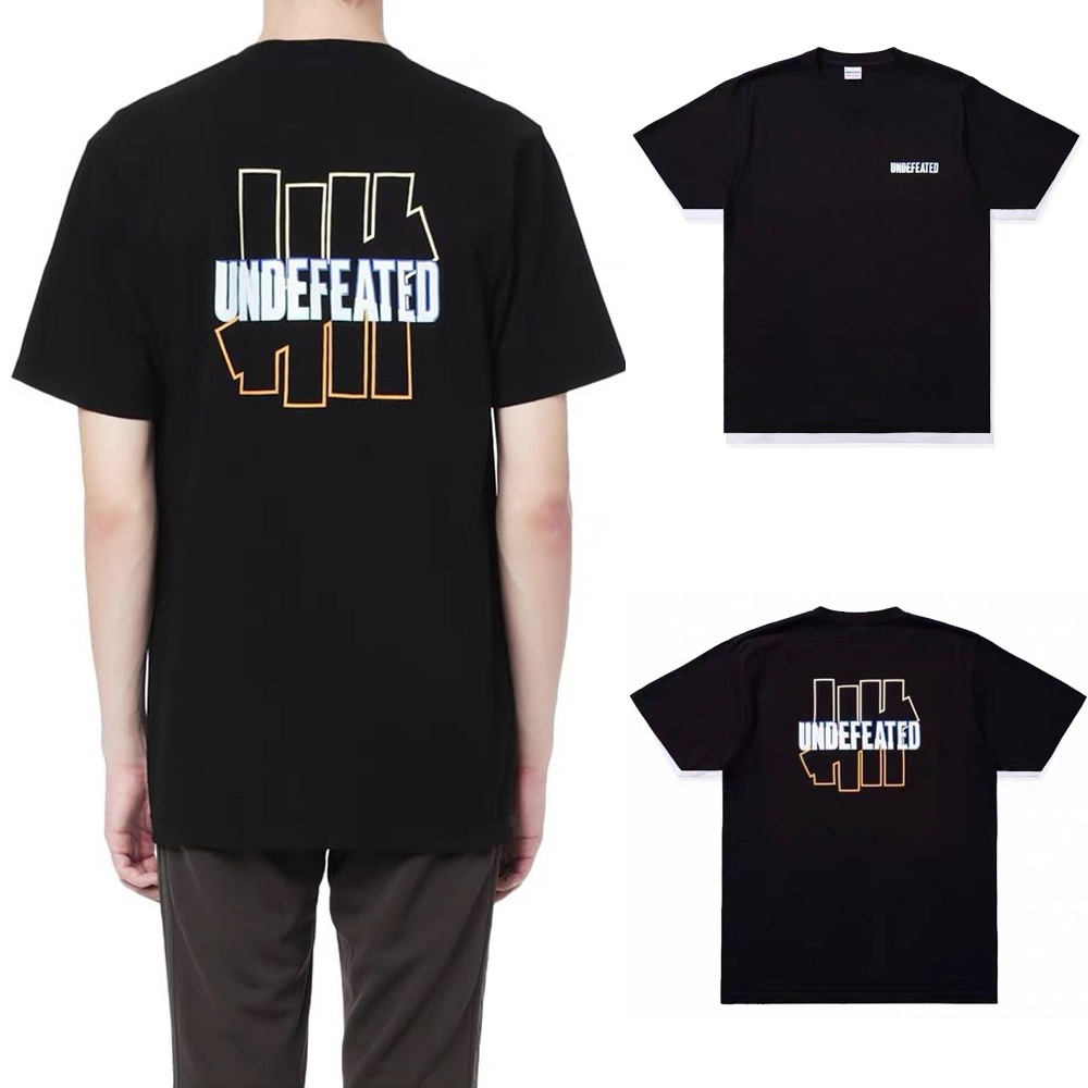 เสื้อยืด-ready-stock-undefeated-colour-logo-tee-unisex-เสื้อยืดคอกลม