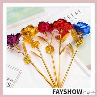 Fay ดอกกุหลาบฟอยล์ ทอง 24K หลากสี สําหรับตกแต่งบ้าน วันวาเลนไทน์ งานแต่งงาน