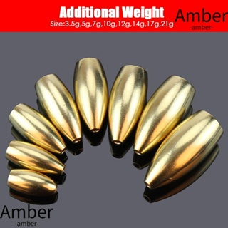 Amber ตะกั่วถ่วงน้ําหนัก ทองแดง คุณภาพสูง สําหรับตกปลา 5 ชิ้น ต่อล็อต